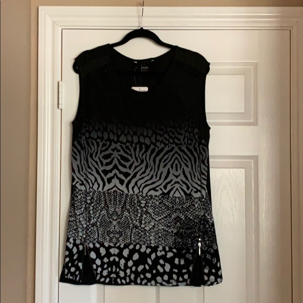 Animal Print Knit Top